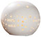 Gilde Lampe Boule Ville - Porcelaine - Motif de Trous L 18 cm