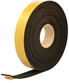 RS® Neoprene Rubber Self-Adhesive Sponge Strip 40mm Wide x 4mm Thick x 10m Long for Sealing, Weather Strip, Cushioning, Anti-Vibration, Anti-Slip, Gaskets & DIY