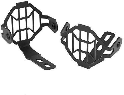 Keenso Cubierta de faro Antiniebla de Acero Inoxidable Cubierta de Guardias de Protector de Luces de Niebla de Motocicleta Protecciones Antiniebla