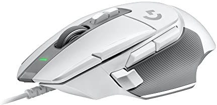 Logitech G G502 X Ratón con cable - LIGHTFORCE, Botones principales híbridos óptico-mecánicos, Captor gaming HERO 25K, compatible con PC - macOS/Windows - Blanco