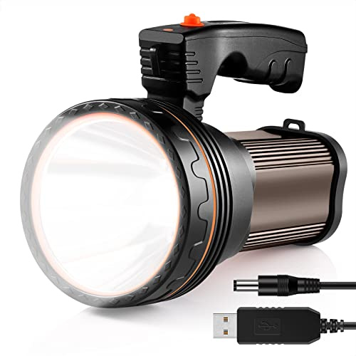 AF-WAN LED Taschenlampe Wiederaufladbar LED Handscheinwerfer 6000 Lumens,CREE Handlampe 9000mAh Super hell Ustellar Strahler Camping Laterne Wasserdicht LED Suchscheinwerfer