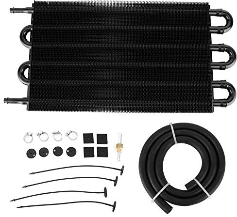 Radiatore olio motore, trasmissione a 6 file Kit radiatore olio motore Radiatore raffreddamento remoto universale in alluminio