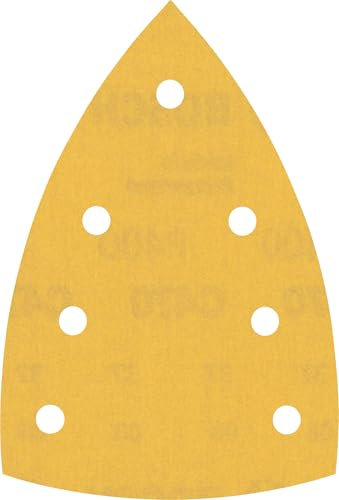 Bosch Accessories 10x Schleifpapier Expert C470 mit 7 Löchern (für Hartholz, Farbe auf Holz, 100x150 mm, Körnung 400, Zubehör Multischleifer)
