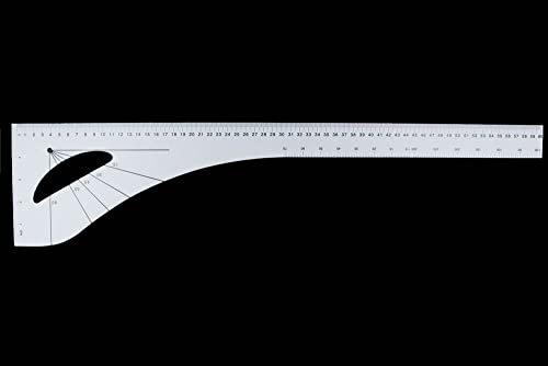 Schneiderlineal 60 cm lang | Schneiderwinkel, Lineal, Lineal zum nähen mit extakten Abmessungen und Zuschnitten - Preis gilt für 1 Stück