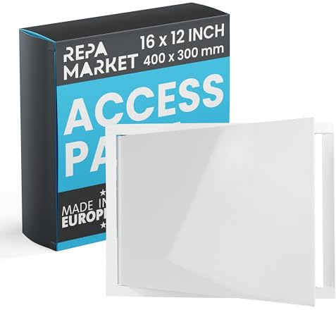 Repa Market Trockenbau Revisionsklappe 40x30 cm – Weiß ABS Kunststoff Abdeckung Sicherungskasten - Wand & Decke, Revisionstür Trockenbau, Wartungsklappe, Abdeckung Kabel Decke, Befliesbar, Badewanne