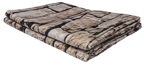 WERKA PRO Pantalla de privacidad con Motivo de Piedra 160g/m2 1 x 5 m