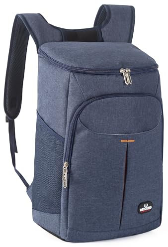QINGLOU 25L Kühl Rucksack Kühlrucksack Kühltasche Picknicktasche Groß Isoliert isolierte Kühltasche für Picknick/BBQs/Camping/Ausflügen/Einkaufen (Blau)