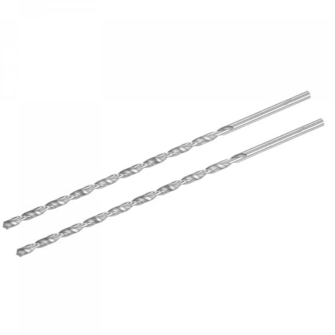 TA-VIGOR 2Pcs 5mm Extra Long Twist Drill Bits 250mm HSS Straight Shank | High Speed Steel Spiral Drill Bits for Wood, Metal, Aluminium and Plastic