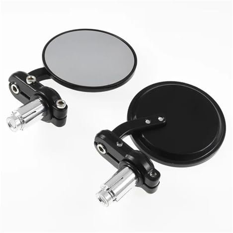 Motorrad Lenkerendenspiegel 2PCS Universal Motorrad Bike Modifizierte Retro Klapp Motorrad Rückspiegel Schwarz Blank 22mm Lenker Rückspiegel Motorrad Rückspiegel