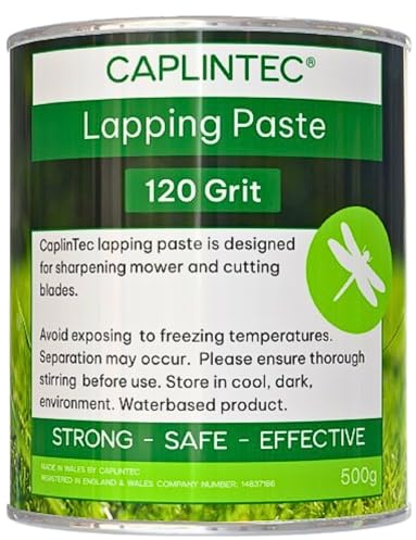 Back Lapping Paste | No-Odour Backlapping Paste for Sharpening Lawnmower Blades | 120 Grit Sharpening Compound for Cylinder Mower | Mower Compound & Valve Grinding Paste Coarse | 500ml