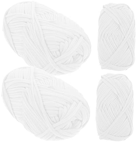 ULDIGI 4 Rollen Geflochtenes Garn Zum Häkeln Basteln Für Decken Taschen DIY-webseil Strickzubehör