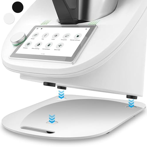 HOTUT Gleitbrett für Thermomix TM6/TM5, Acryl brett für Thermomix, Rollbrett/Slider, Leicht Gleitendes für TM6 Küchenmaschine, Unterlage Brett Zubehör - Weiß