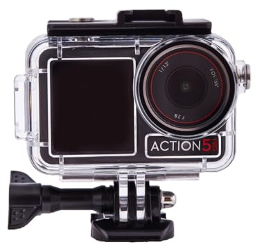 Action 5 Pro 60 Meter Unterwasser-Gehäuse für DJI Osmo Action 5 Pro/4/3, Wasserdichtes Schutzhülle Kamera-Unterwasser Gehäuse für DJI Osmo Action 5 Pro Camera Schutzgehäuse