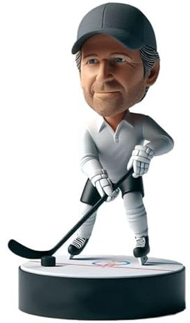 mydedor Individuelle Wackelkopf-Figur, individuelle Puppe, Vater, der Golf spielt, benutzerdefinierte Wackelkopf, Wackelkopf-Figuren, handgefertigt, personalisierte Skulptur, Geschenk für Mann
