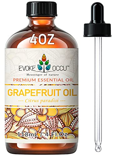 EVOKE OCCU Aceite Esencial de Pomelo para Piel, Difusor y DIY | Aceite esencial con frasco de viaje para velas y jabones, un aroma cítrico brillante y refrescante para el hogar —100 ml