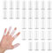 FdcLixuvol 30 PCS Finger Protectors, Silicone Gel Finger Cots Breathable Reusable Fingers Sleeve with Hole Fingertip Band-Aids for Cracked Fingeres, Arthritis, Eczema, Nail Tips Guards