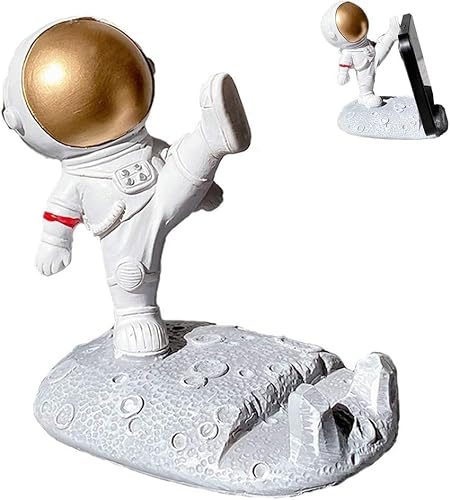 JOZMMZEOOA Astronauta Supporto Telefono Supporto Tablet (Calcio D'oro)