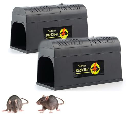 Electronic Mouse Trap,8000V Rodent Zapper,Effective Indoor & Outdoor Mice Killer,Electric Rat Trap for Mice Repellent