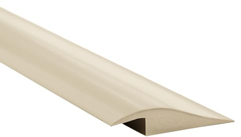 Quest Profilo di Transizione Autoadesivo in PVC, Listello di Giunzione per Compensazione di Altezza - 50 mm x 7 mm - 1 Metro - Profilo di Finitura, di Adattamento - Beige