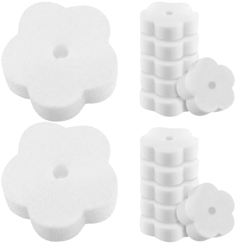 DOITOOL 18pièces Éponges Filtrantes pour Spas Et Piscines Absorbantes Et Réutilisables Forme De Fleur pour Filtres Anti-Huile Et Nettoyage De Piscine