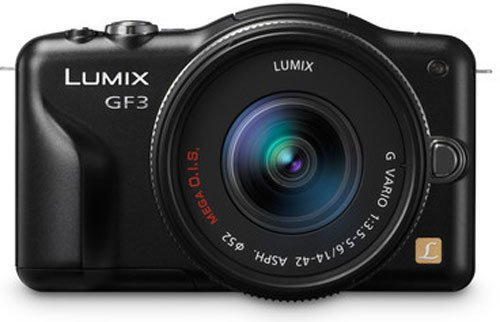 Panasonic Lumix DMC-GF3 12.1MP Compact System Camera Kit with 14mm Lumix G f/2.5 ASPH Lens - Black (Renewed)