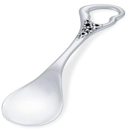 Silberlöffel mit Herz, Andenkenlöffel, Sterling Silber Poliert, L 7,7 cm