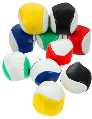 VICASKY 10 Bunte Kleiner Handwurf Sandsäcke aus Robustem PVC mit Blähtonfüllung Leichte Wurfsäckchen ohne Rückprall für Sicheres Wurfspiel im Freien und Koordinationsförderung bei Kindern