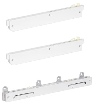 Rauch Möbel ZUBEHÖR, Schwebetürendämpfer 3er-Set, Maße 5x1,5x27 cm | Schrankzubehör Türendämpfer, Soft-Close, für 3-türige Schwebetürenschränke von rauch mit Schranktiefe 62 cm