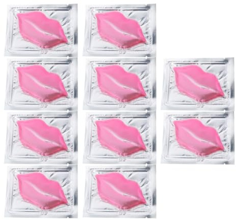 FESTFENDS 15 Almohadillas Hidratantes y Nutritivas de Colágeno para Labios Efecto Antienvejecimiento, Mascarilla Labial Rosa para Uso Diario y Cuidado Exfoliante