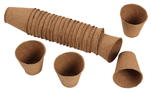 Floraworld Anzuchttöpfe classic 24er Set, Naturfarben, 6.5 x 6.5 x 6 cm