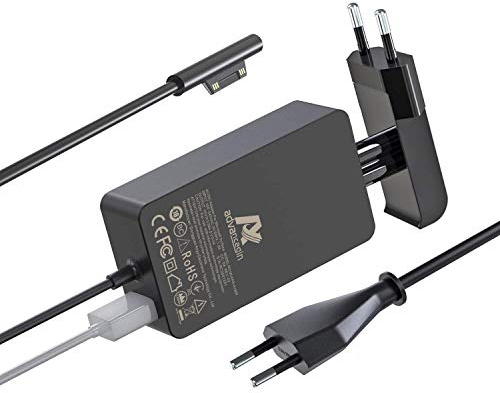 KSW KINGDO 44W 15V Surface Laptop Ladegerät | Laptop Netzteil, Adapter für Microsoft Surface Laptop Surface Pro 3 & Pro 4 Surface Book mit 6 ft Stromkabel