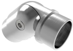 Sellon24® Edelstahl V2A Gelenkfitting 42,4 Gelenkbogen Eckbogen Rohrbogen Edelstahlgelenk Gelenkverbinder Rundrohr Edelstahlrohr Verbinder Steckfitting verstellbar 0-90 Grad regulierbar Rohr rund flex