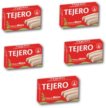 Tejero - Conserva de pescado | Melva en Aceite de Oliva - 5 Latas x 120 g