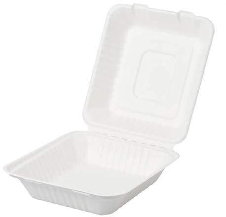 LEONE SRL 50 pezzi Box panini hamburger e Sandwich per asporto, contenitori in cellulosa per alimenti take away 15x23 cm
