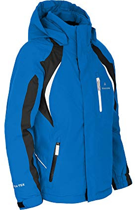 Bergson Jens | Kinder Skijacke - Kinder Skijacke (12.000 mm), Extra warm wattiert & wasserdicht, Winddicht & atmungsaktiv (12.000 g), Mit Schneefang & Skipasstasche, Robuste Outdoorjacke für Winter &