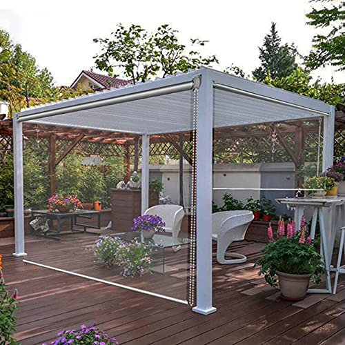 Jcnfa-Seitenzug- & Springrollos Rollo Verdunklungsrollo Außen Terrasse Balkon，wasserdichte Durchsichtige Rollos, Außenrollo-Rollläden für Veranda-Pavillon, 45/65/85/105/1(Size:105×180cm(41.3×70.8