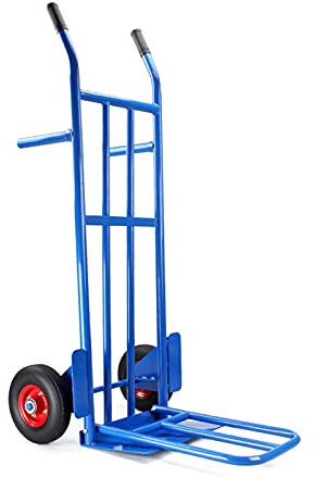 Carrelli a Mano HUA Carrello A Mano Pesante in Acciaio, Carrelli per Trasporto Merci, Carico di Grande capacità 300 kg con Ruote Gonfiabili E Ruote Piene, 4 Stili (Color : Style1)