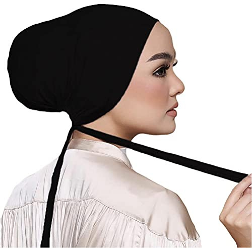 WINBST Baumwolle Frauen Unter Schal Hijab Mütze, Frauen Muslimischen Kopftuch Beanie Knochen Arabischen Motorhaube Skullies Hüte mit Kordelzug