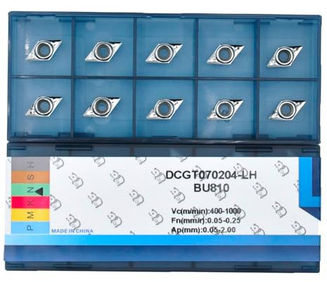 CDBP DCGT 070204 DCGT21,51 Wendeschneidplatten Aluminium zum Drehen von Schneidwerkzeugen, 10 Stück