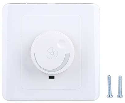 ehbn9 86 Type Réglage du Ventilateur de Plafond Régulateur de Vitesse en continu Interrupteur Mural 220V 10A Blanc
