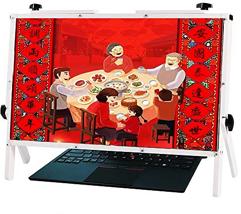 ACiyD Computer Screen Magnifier Laptop Screen Magnifier Newest ersion, 22 Foldable Screen Magnifying Glass Protector, for Laptop Ultra-Clear Blu-Ray 5X Reading Amplifier (Natural) (Natural)