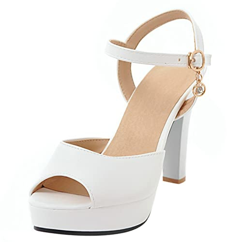 Bviennic Bride Sposa Peep Toe Tacco Alto Sandali Vestito