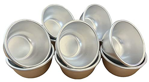 10pcs Pudding Moulds Aluminium Baking Cups Cake Non Baking Tool
