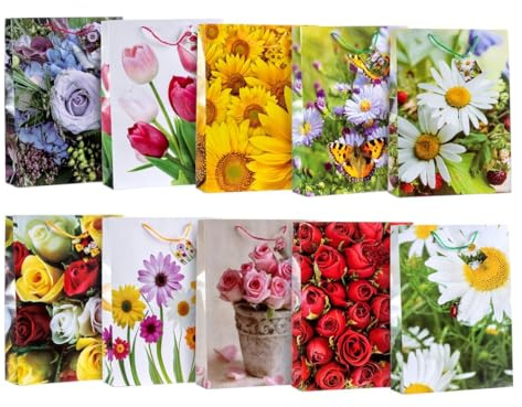 Laro Jumbo Geschenktüten 10-100 Stk Jumbo Smile, Anzahl:20, Muster Tüten:Jumbo Blumen
