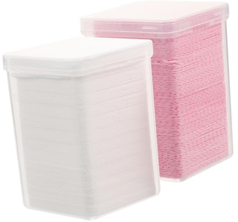 Mikinona Fusselfreie Reinigungspads Nagellackentfernung für Wimpernverlängerung 2 Boxen mit Vliesstoff Schnell und Praktisch für Zuhause und Professionellen Salon