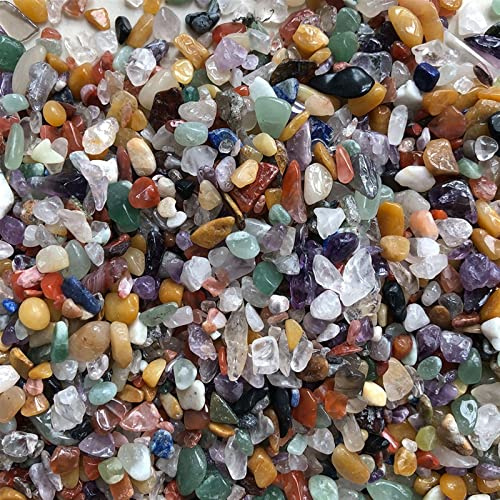 50 g/paquet de puces de grenat rouge gravier cristaux de Quartz démagnétisation pierre naturelle maison chambre décoration bricolage Aquarium Aquarium décoration de la chambre(Color:Mixed Stone)