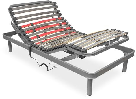 Homey Flexipro Elektrobett mit 5 Ebenen und verstärkter Struktur, ergonomisch, zuverlässig und leise, Deutscher Motor, 90 x 200 cm