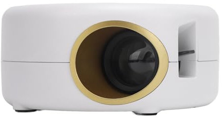 GOWENIC Mini Proiettore a LED, Proiettore Cinematografico Portatile, Altoparlante Integrato con Mirroring dello Schermo Cablato HD 1080P, Proiettore a LED Eye-Friendly per Esterni (Spina