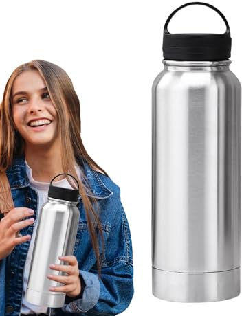 Bottiglia d'acqua con scomparto nascosto – Bicchiere da parete termico a doppia funzione con contenitore segreto per oggetti di valore | portatile a prova di perdite, per palestra,