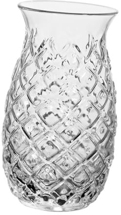 FUNOMOCYA Ananasform Wasserglas Transparenter Glasbecher Relief Ananas-Muster Cocktailgläser Für Kalt-heißgetränke Einfach Zu Reinigen